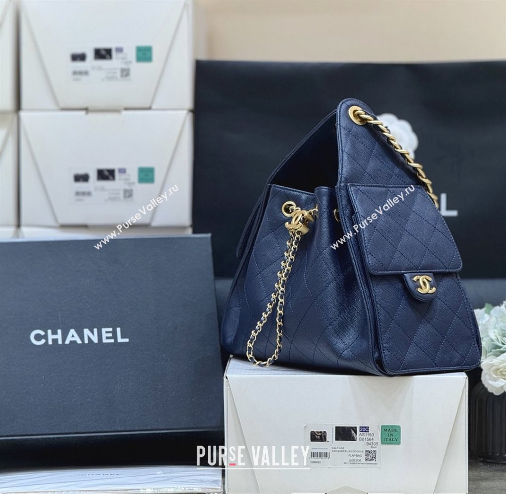 Chanel 25 Small Handbag in Grained Calfskin AS5293 Deep Blue 2025 Top Quality (SHUNY-25080403)