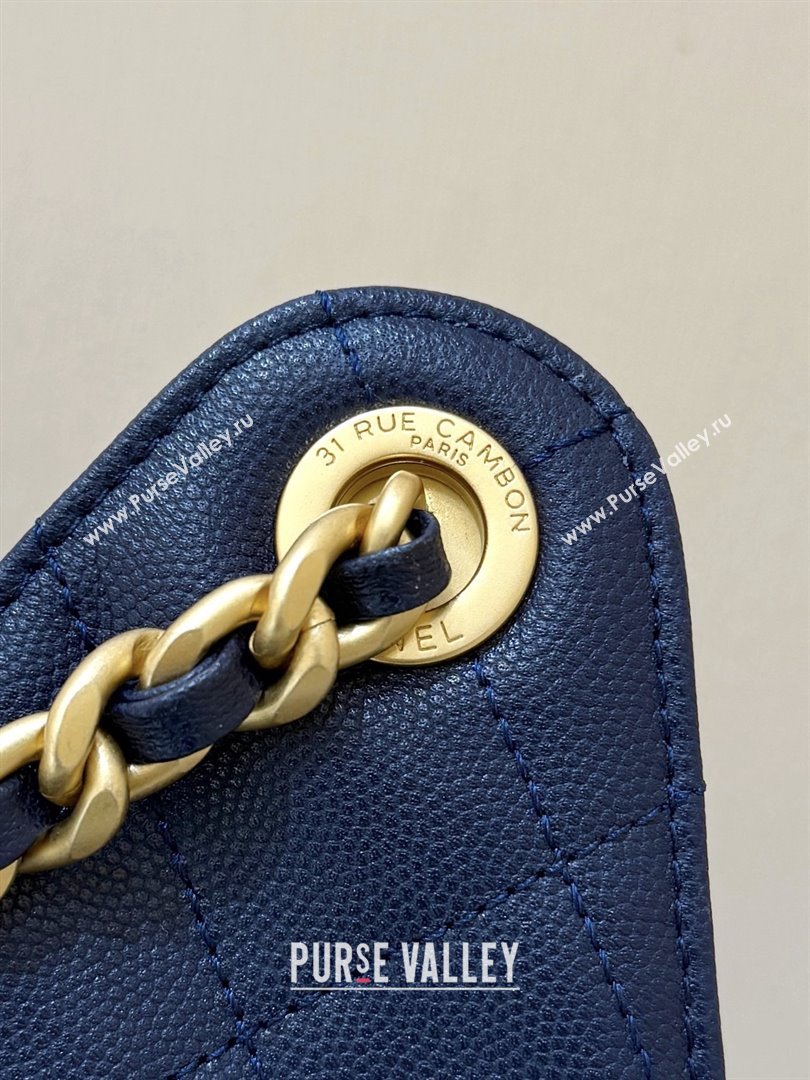 Chanel 25 Small Handbag in Grained Calfskin AS5293 Deep Blue 2025 Top Quality (SHUNY-25080403)
