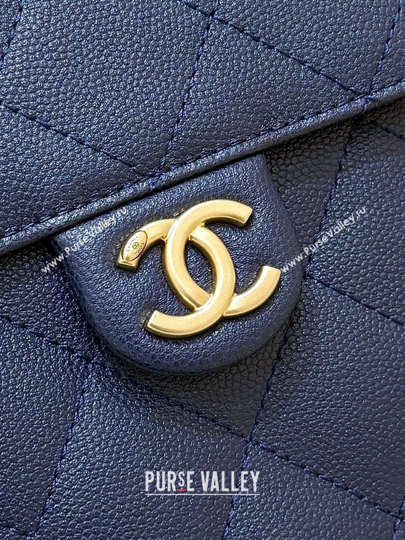 Chanel 25 Small Handbag in Grained Calfskin AS5293 Deep Blue 2025 Top Quality (SHUNY-25080403)