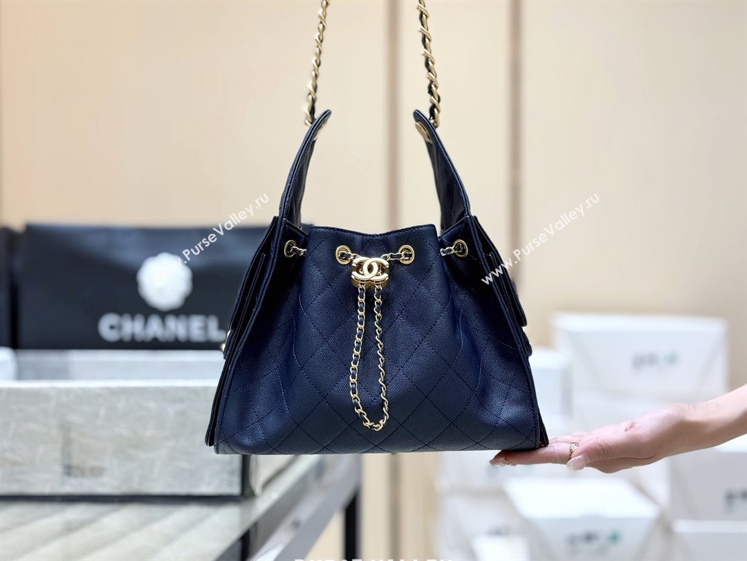 Chanel 25 Small Handbag in Grained Calfskin AS5293 Deep Blue 2025 Top Quality (SHUNY-25080403)