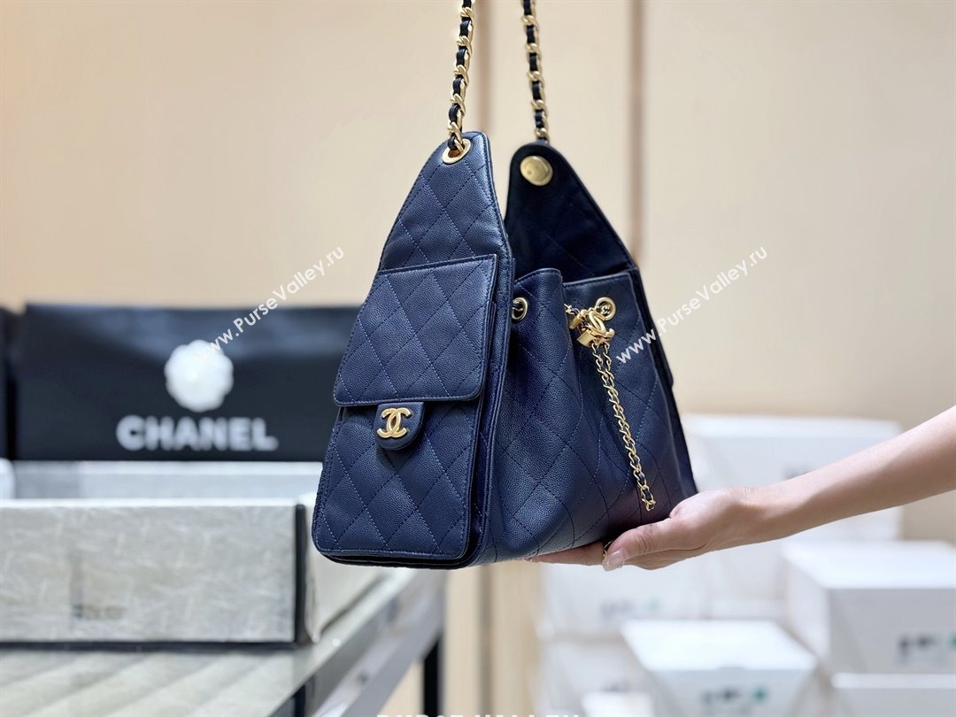 Chanel 25 Small Handbag in Grained Calfskin AS5293 Deep Blue 2025 Top Quality (SHUNY-25080403)