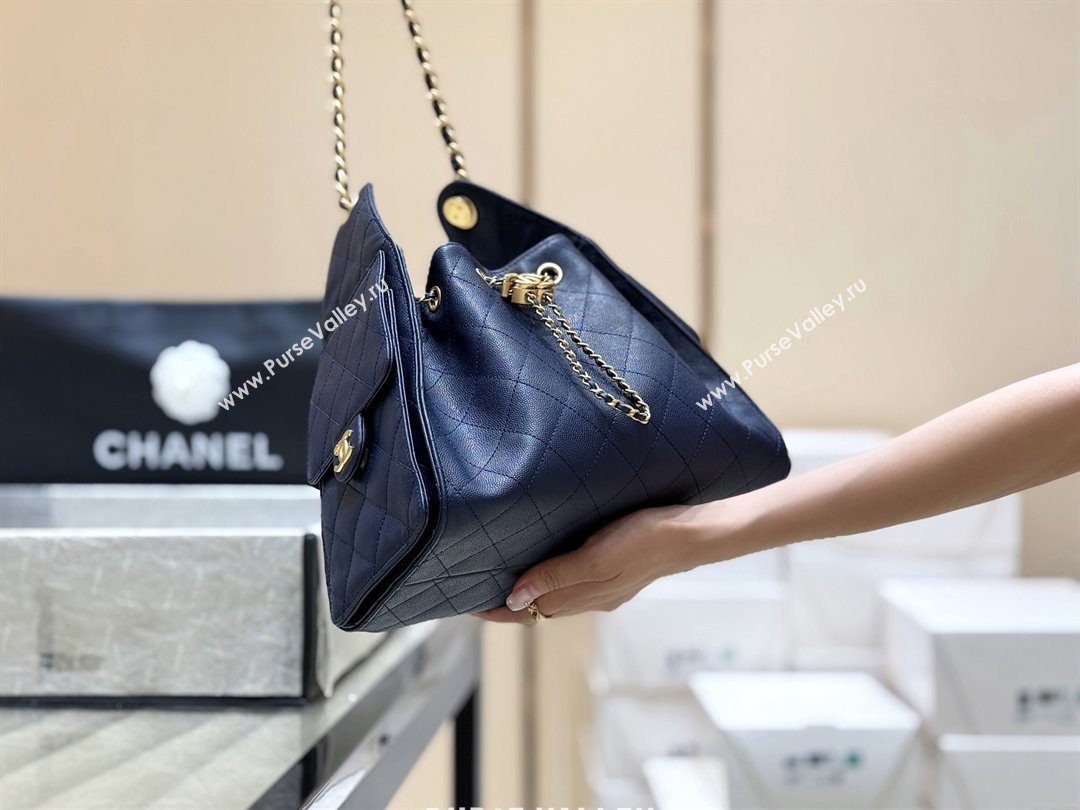Chanel 25 Small Handbag in Grained Calfskin AS5293 Deep Blue 2025 Top Quality (SHUNY-25080403)