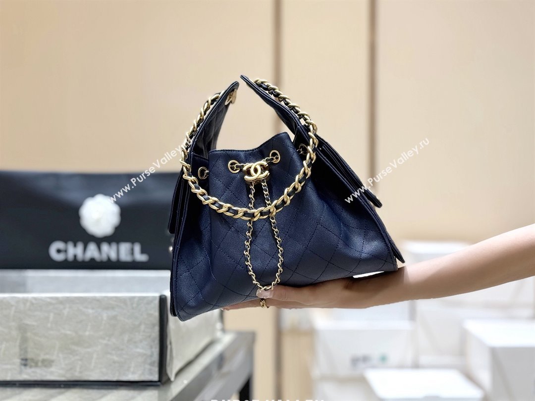 Chanel 25 Small Handbag in Grained Calfskin AS5293 Deep Blue 2025 Top Quality (SHUNY-25080403)