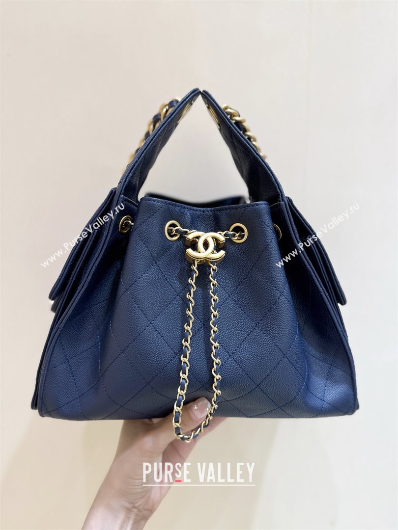 Chanel 25 Small Handbag in Grained Calfskin AS5293 Deep Blue 2025 Top Quality (SHUNY-25080403)