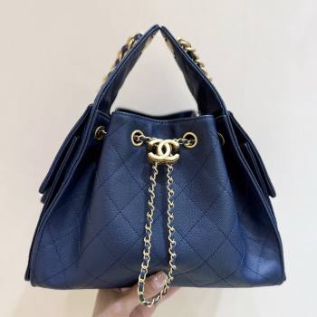 Chanel 25 Small Handbag in Grained Calfskin AS5293 Deep Blue 2025 Top Quality (SHUNY-25080403)