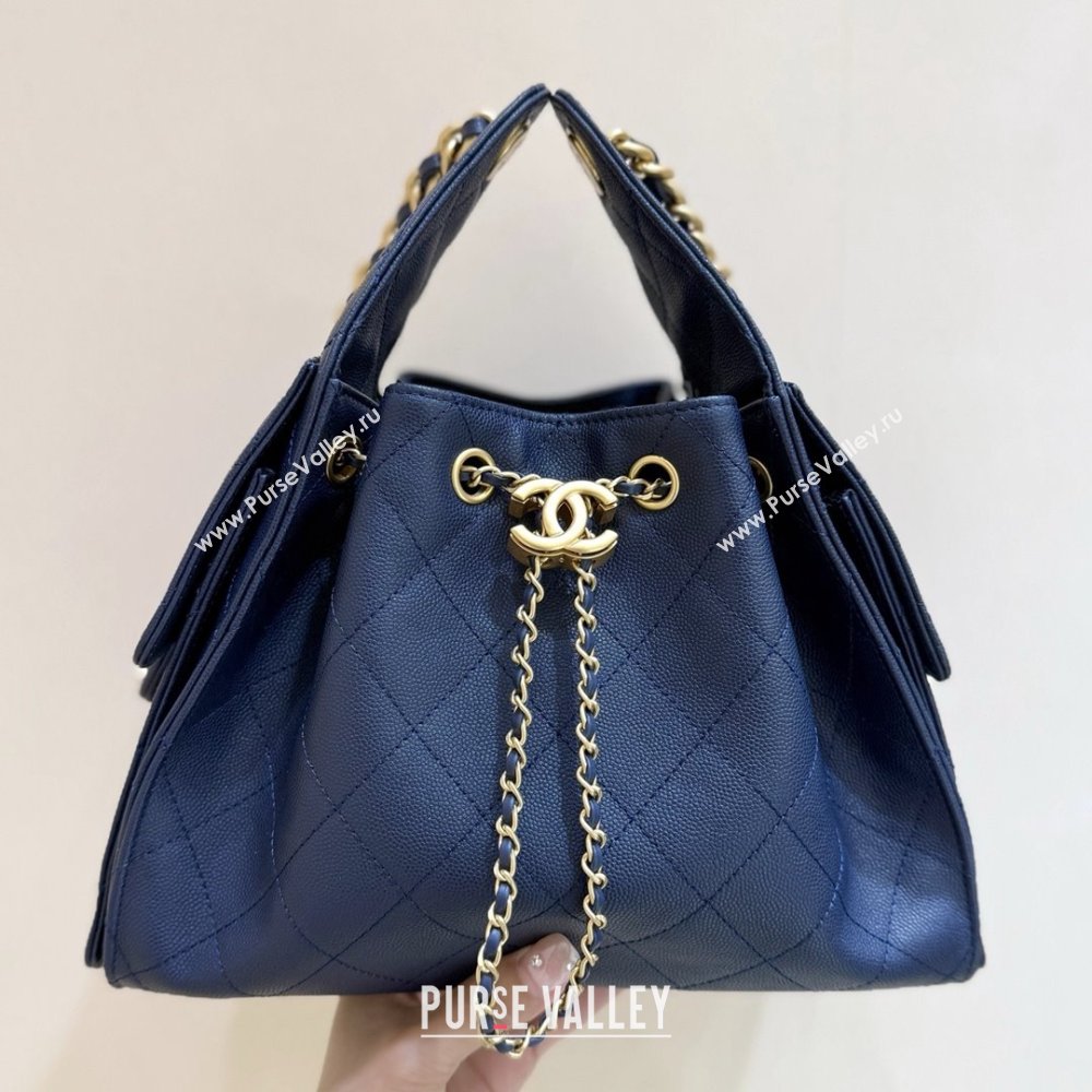 Chanel 25 Small Handbag in Grained Calfskin AS5293 Deep Blue 2025 Top Quality (SHUNY-25080403)