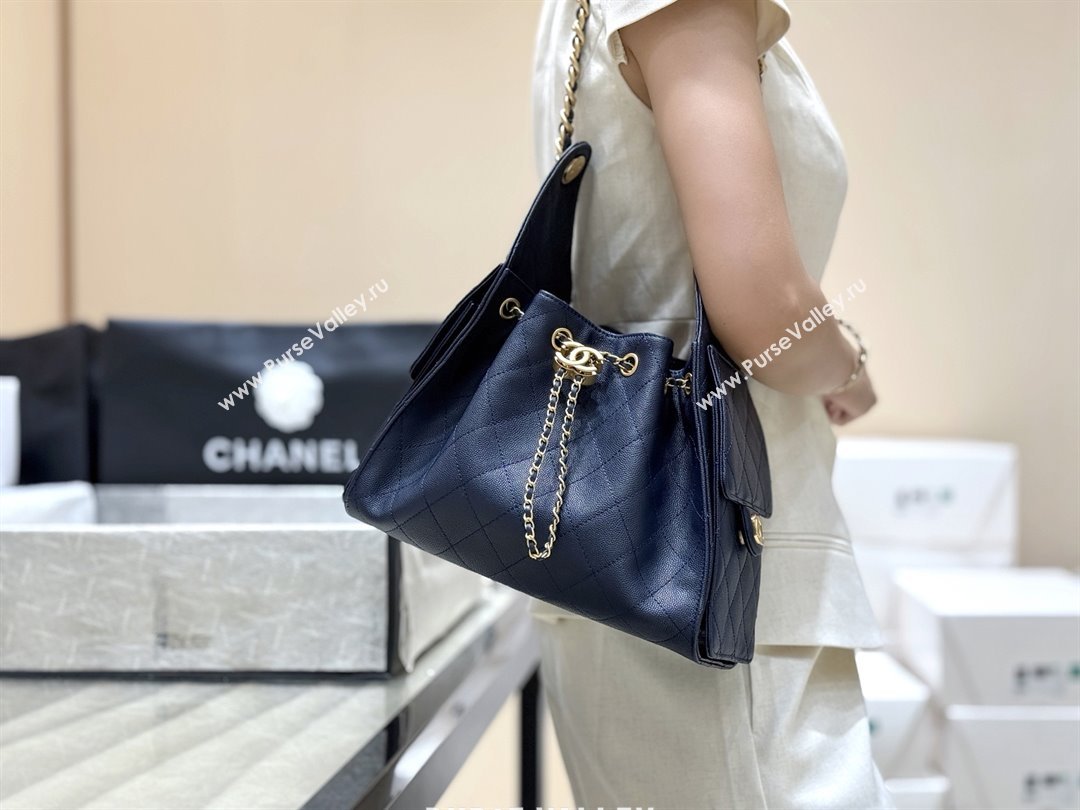 Chanel 25 Small Handbag in Grained Calfskin AS5293 Deep Blue 2025 Top Quality (SHUNY-25080403)