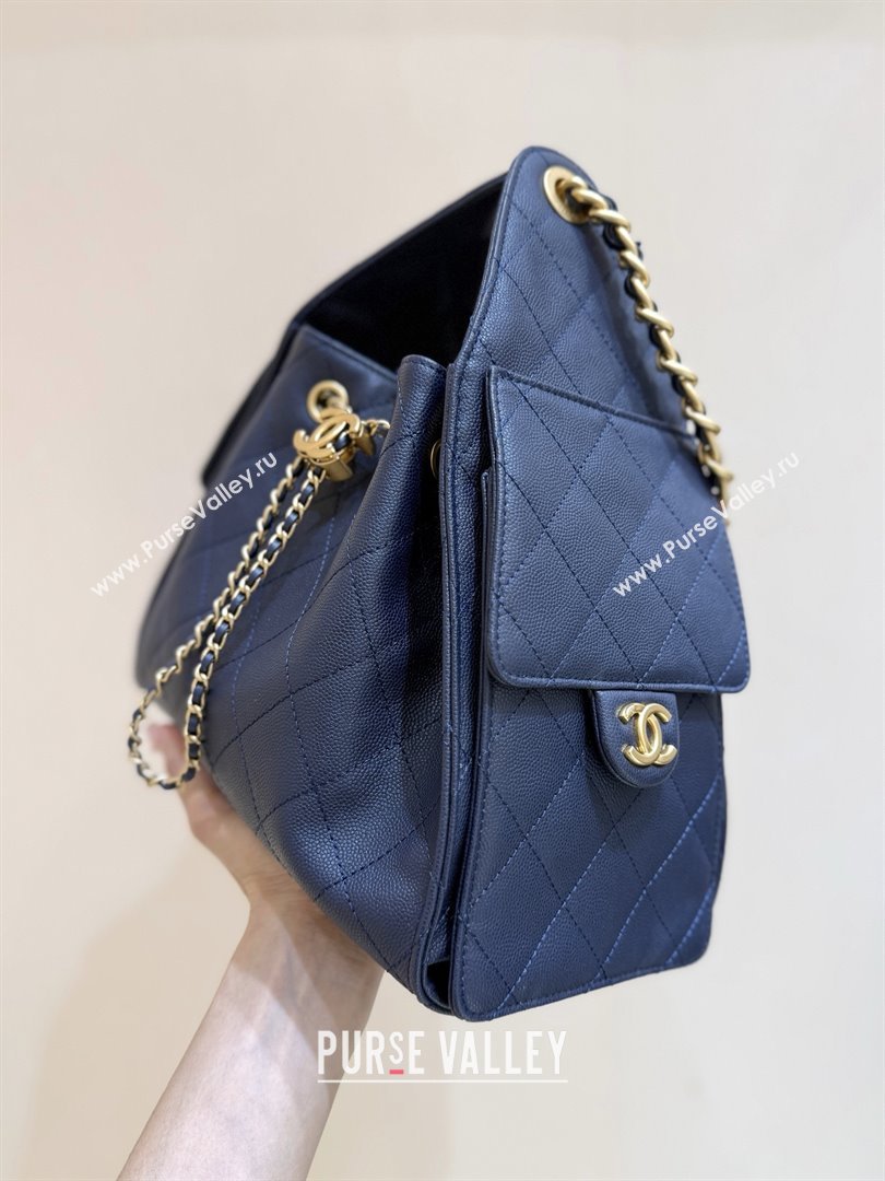 Chanel 25 Small Handbag in Grained Calfskin AS5293 Deep Blue 2025 Top Quality (SHUNY-25080403)