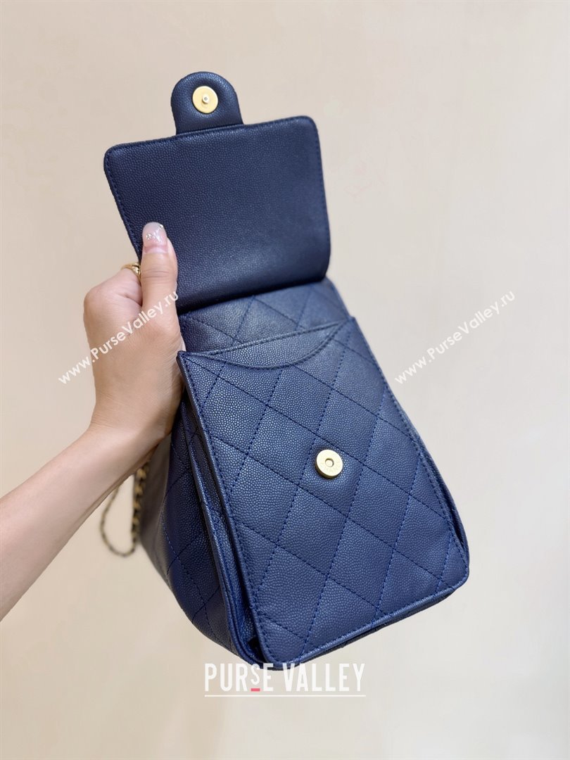 Chanel 25 Small Handbag in Grained Calfskin AS5293 Deep Blue 2025 Top Quality (SHUNY-25080403)