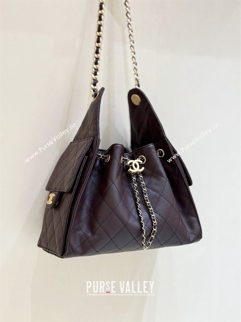Chanel 25 Small Handbag in Grained Calfskin AS5293 Dark Coffee 2025 Top Quality (SHUNY-25080401)
