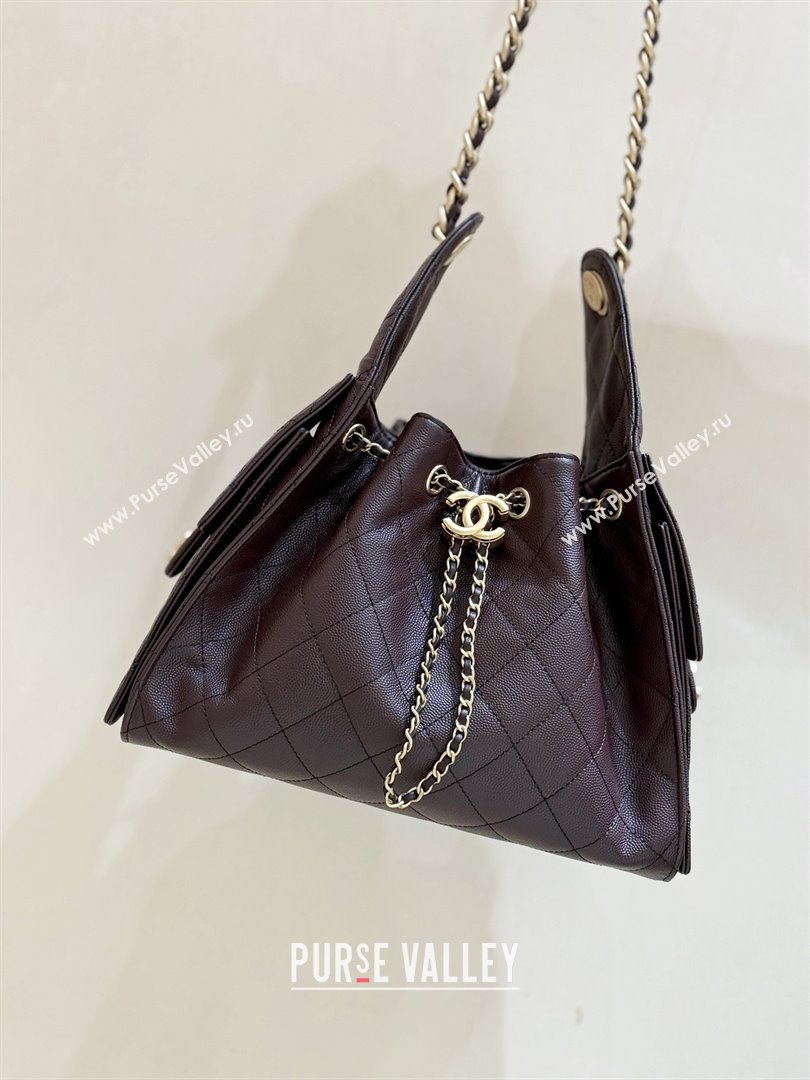 Chanel 25 Small Handbag in Grained Calfskin AS5293 Dark Coffee 2025 Top Quality (SHUNY-25080401)
