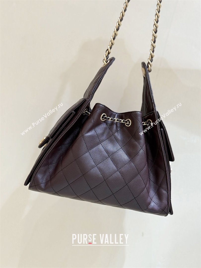 Chanel 25 Small Handbag in Grained Calfskin AS5293 Dark Coffee 2025 Top Quality (SHUNY-25080401)