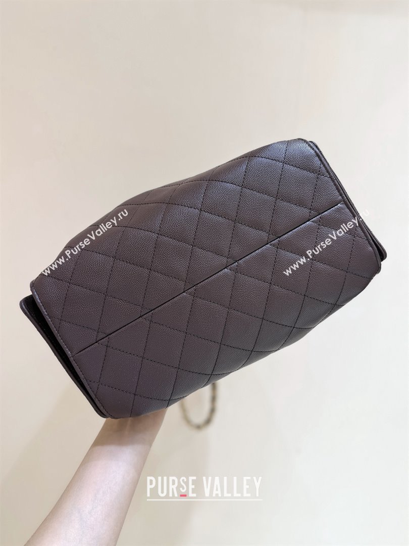 Chanel 25 Small Handbag in Grained Calfskin AS5293 Dark Coffee 2025 Top Quality (SHUNY-25080401)