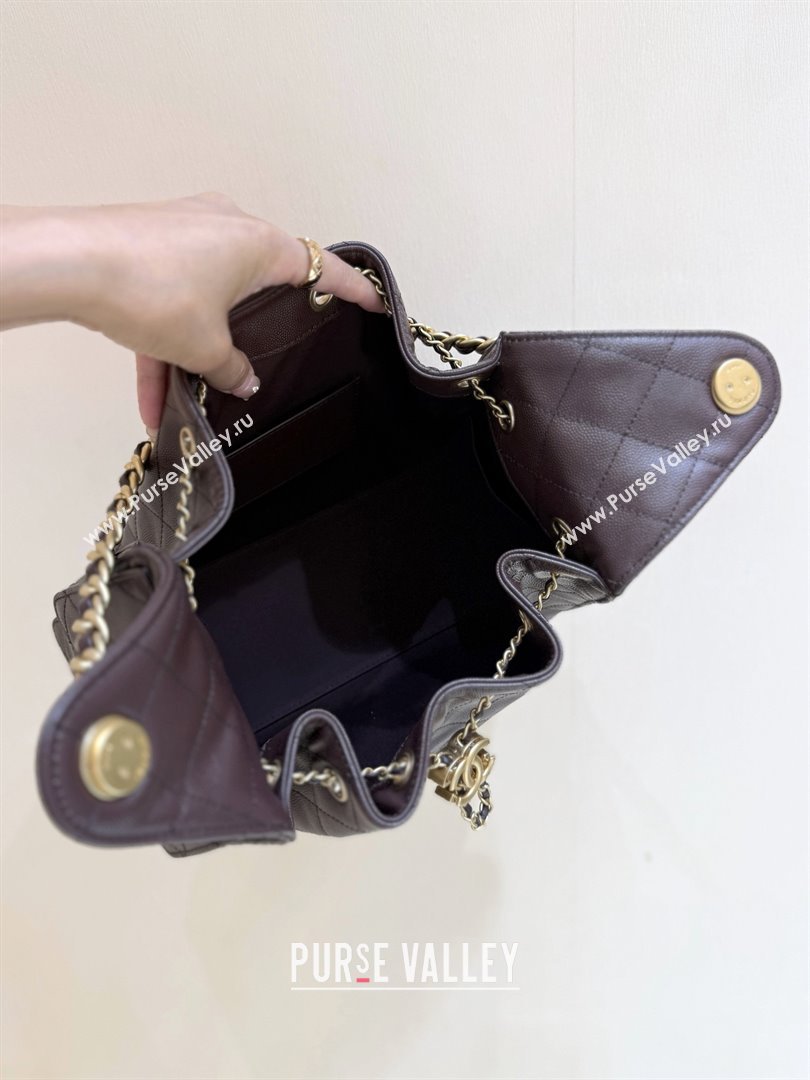 Chanel 25 Small Handbag in Grained Calfskin AS5293 Dark Coffee 2025 Top Quality (SHUNY-25080401)