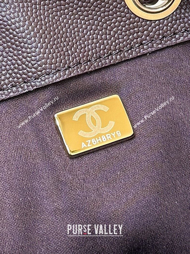 Chanel 25 Small Handbag in Grained Calfskin AS5293 Dark Coffee 2025 Top Quality (SHUNY-25080401)