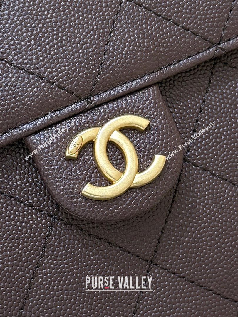 Chanel 25 Small Handbag in Grained Calfskin AS5293 Dark Coffee 2025 Top Quality (SHUNY-25080401)