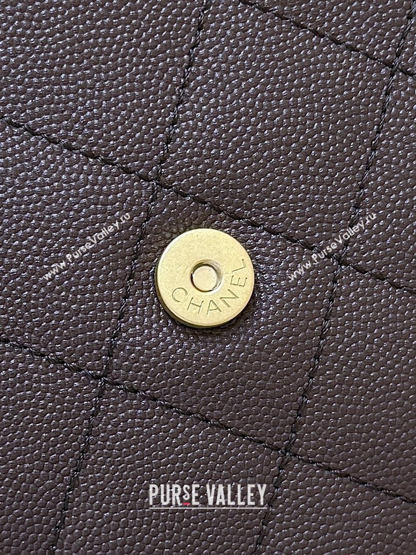 Chanel 25 Small Handbag in Grained Calfskin AS5293 Dark Coffee 2025 Top Quality (SHUNY-25080401)