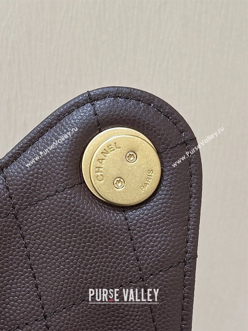 Chanel 25 Small Handbag in Grained Calfskin AS5293 Dark Coffee 2025 Top Quality (SHUNY-25080401)