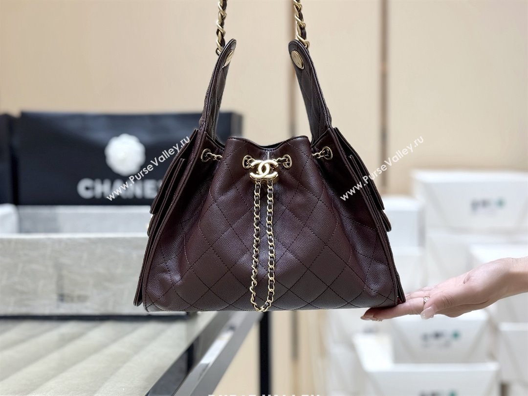 Chanel 25 Small Handbag in Grained Calfskin AS5293 Dark Coffee 2025 Top Quality (SHUNY-25080401)