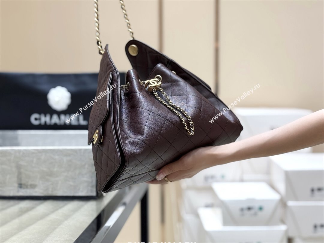 Chanel 25 Small Handbag in Grained Calfskin AS5293 Dark Coffee 2025 Top Quality (SHUNY-25080401)