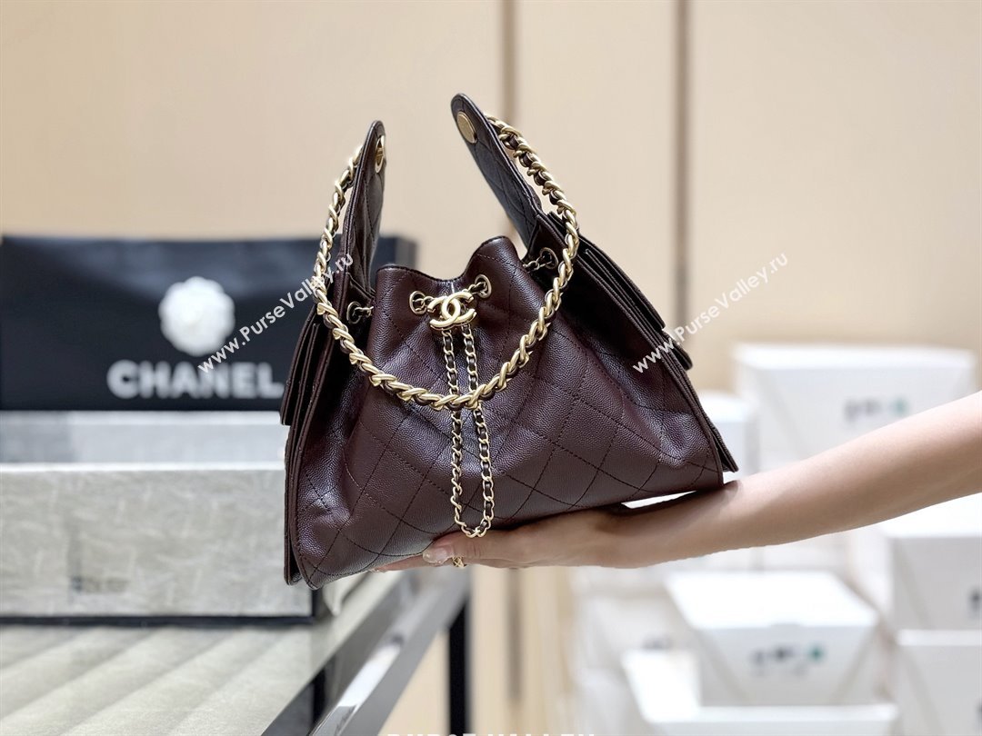 Chanel 25 Small Handbag in Grained Calfskin AS5293 Dark Coffee 2025 Top Quality (SHUNY-25080401)