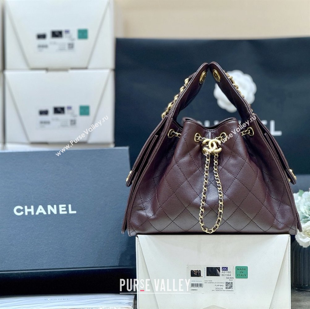 Chanel 25 Small Handbag in Grained Calfskin AS5293 Dark Coffee 2025 Top Quality (SHUNY-25080401)