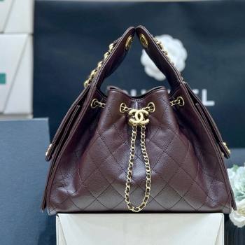 Chanel 25 Small Handbag in Grained Calfskin AS5293 Dark Coffee 2025 Top Quality (SHUNY-25080401)