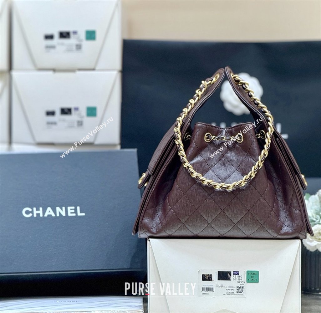 Chanel 25 Small Handbag in Grained Calfskin AS5293 Dark Coffee 2025 Top Quality (SHUNY-25080401)