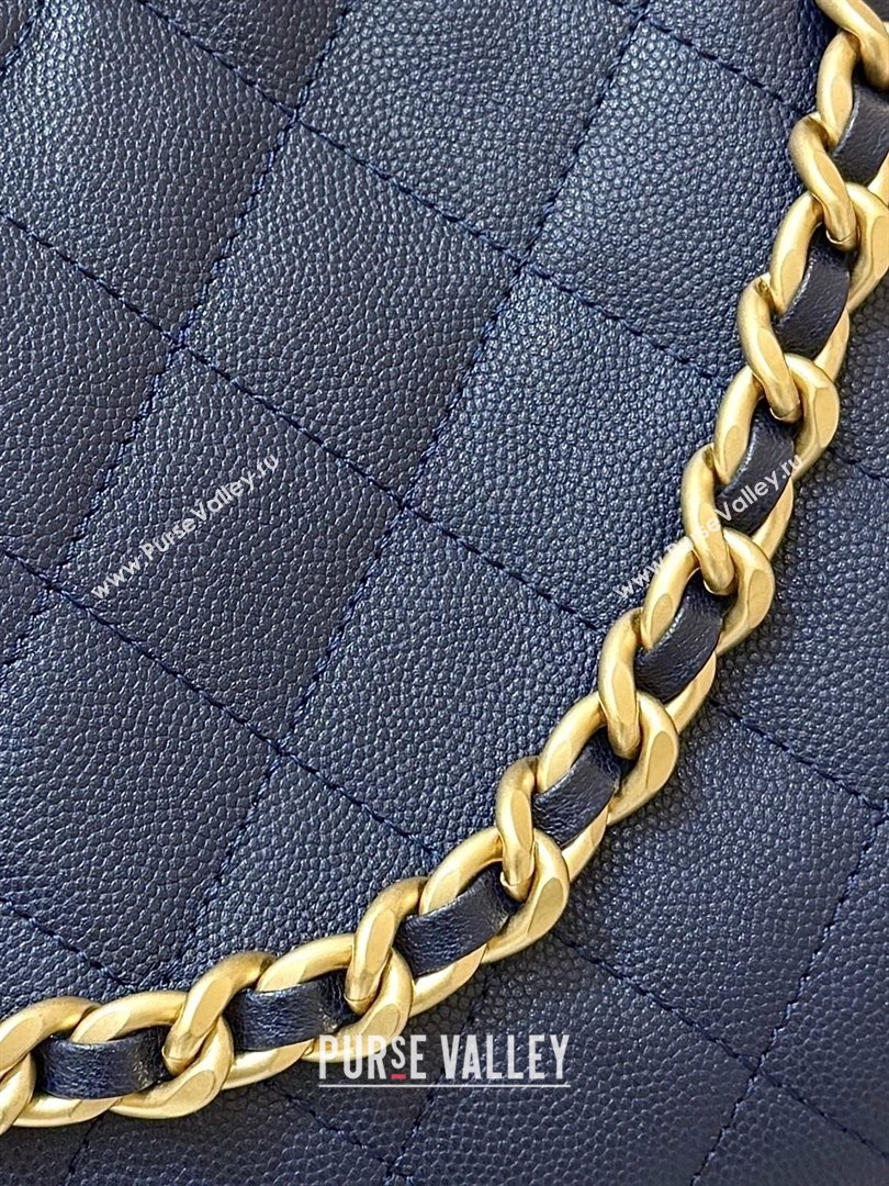 Chanel 25 Small Handbag in Grained Calfskin AS5293 Deep Blue 2025 Top Quality (SHUNY-25080403)