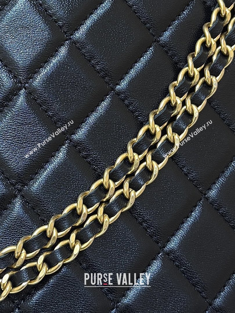 Chanel Suede Lambskin Clutch with Chain AP4742 Black/Brown 2025 Top Quality (SHUNY-25080405)