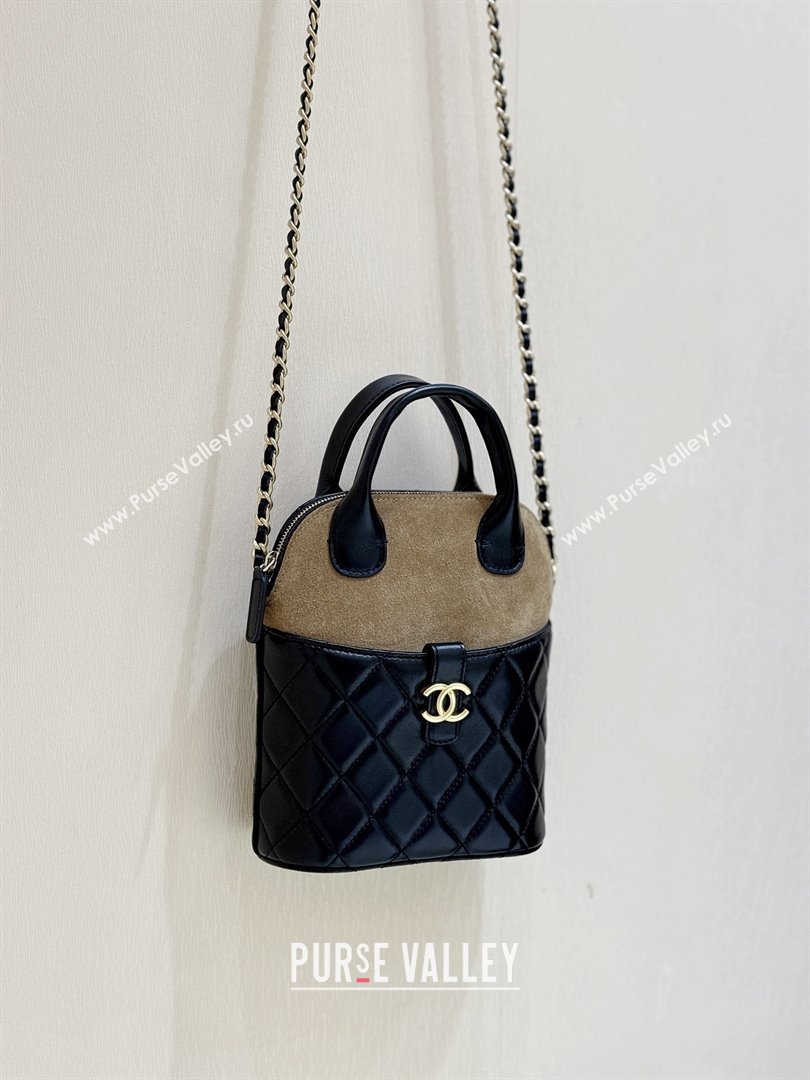 Chanel Suede Lambskin Clutch with Chain AP4742 Black/Brown 2025 Top Quality (SHUNY-25080405)