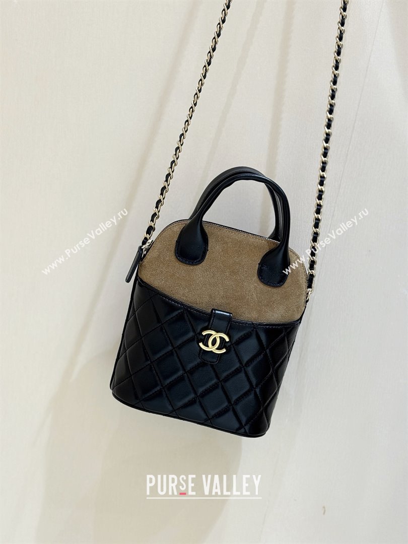 Chanel Suede Lambskin Clutch with Chain AP4742 Black/Brown 2025 Top Quality (SHUNY-25080405)