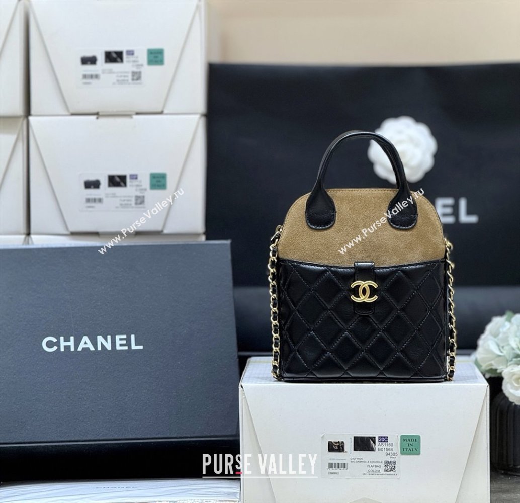 Chanel Suede Lambskin Clutch with Chain AP4742 Black/Brown 2025 Top Quality (SHUNY-25080405)
