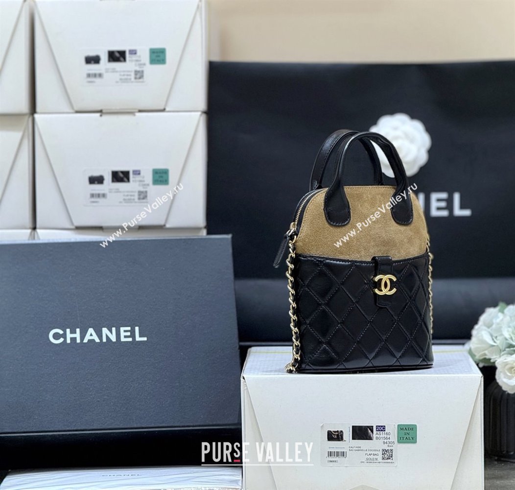 Chanel Suede Lambskin Clutch with Chain AP4742 Black/Brown 2025 Top Quality (SHUNY-25080405)