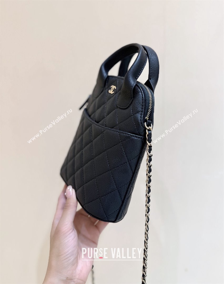 Chanel Grained Calfskin Clutch with Chain AP4742 Black 2025 Top Quality (SHUNY-25080406)