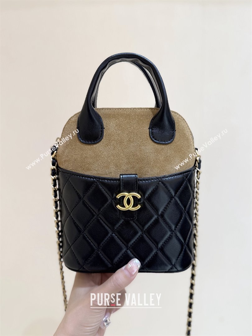 Chanel Suede Lambskin Clutch with Chain AP4742 Black/Brown 2025 Top Quality (SHUNY-25080405)