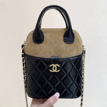 Chanel Suede Lambskin Clutch with Chain AP4742 Black/Brown 2025 Top Quality (SHUNY-25080405)