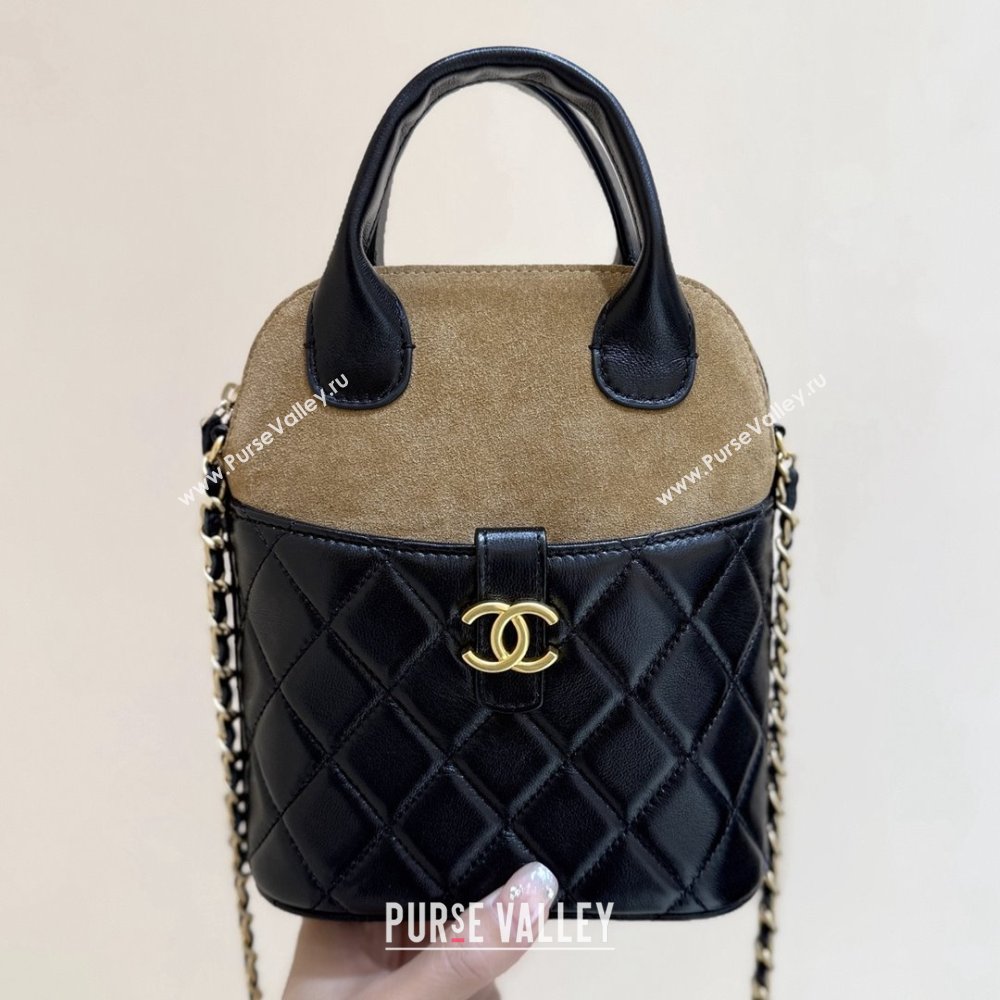 Chanel Suede Lambskin Clutch with Chain AP4742 Black/Brown 2025 Top Quality (SHUNY-25080405)