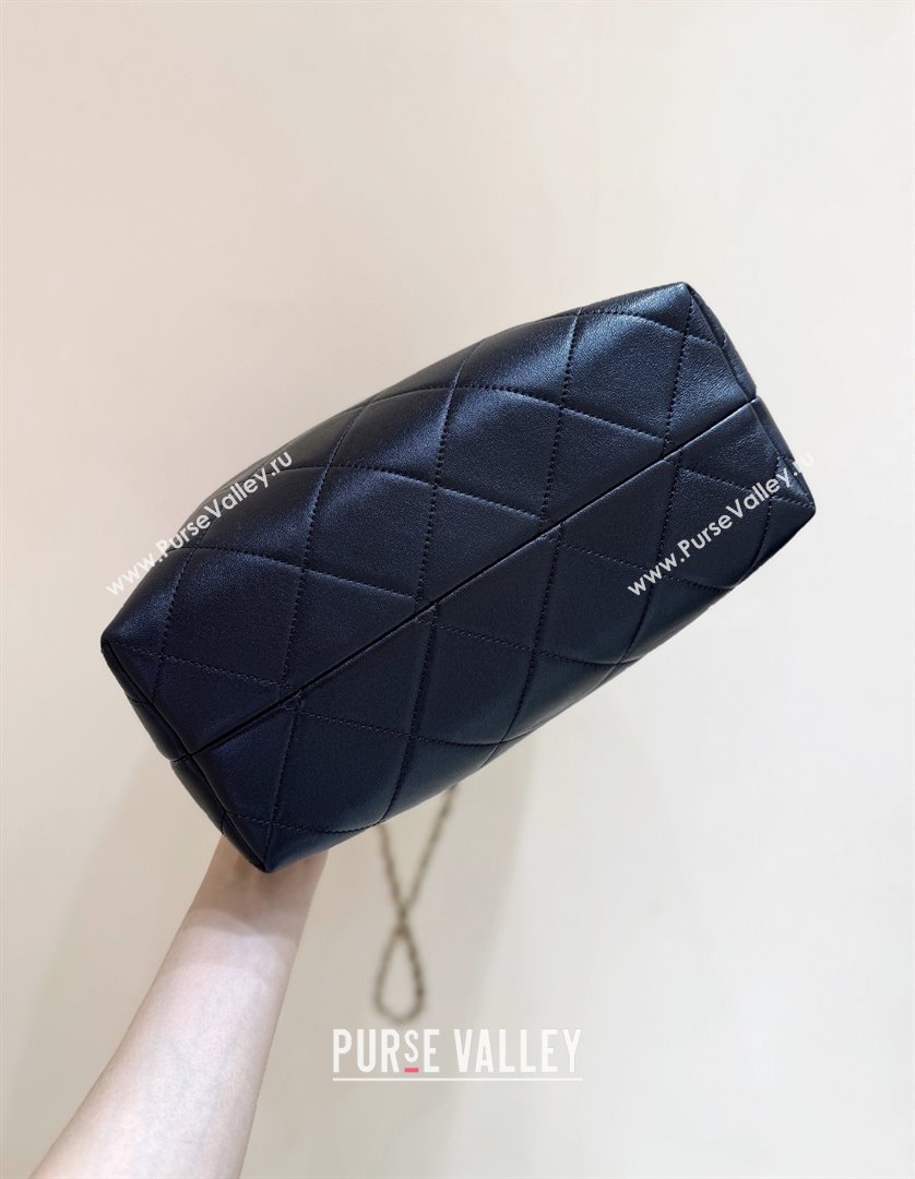 Chanel Suede Calfskin Shiny Lambskin Shopping Bag AS5636 Black/Brown 2025 Top Quality (SHUNY-25080407)