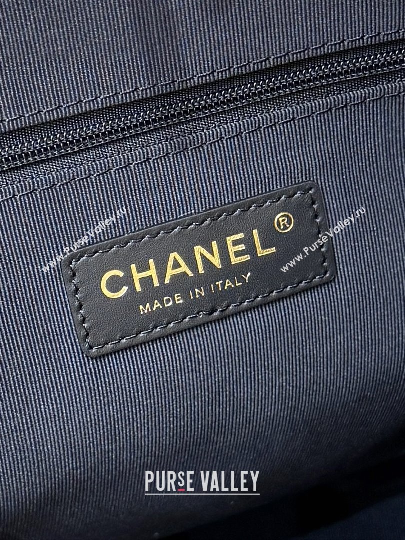 Chanel Suede Calfskin Shiny Lambskin Shopping Bag AS5636 Black/Brown 2025 Top Quality (SHUNY-25080407)