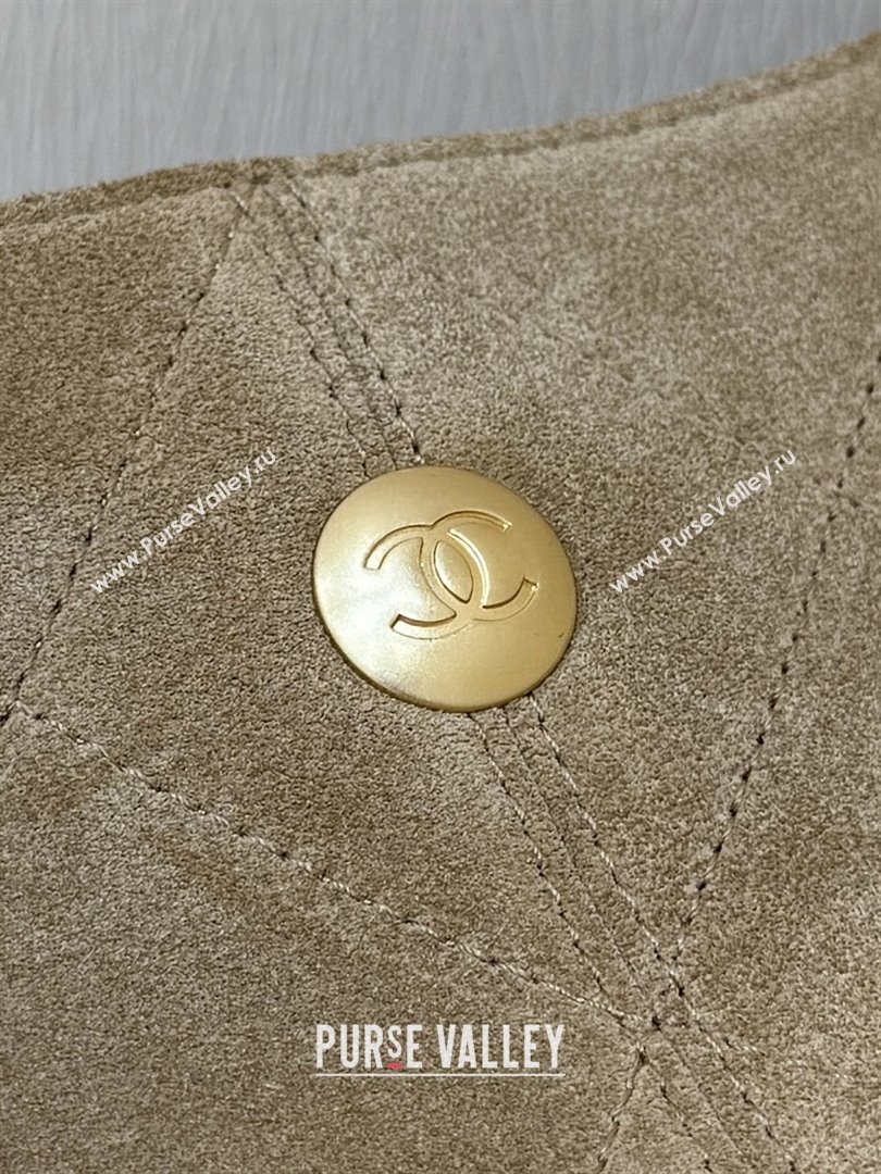 Chanel Suede Calfskin Shiny Lambskin Shopping Bag AS5636 Black/Brown 2025 Top Quality (SHUNY-25080407)