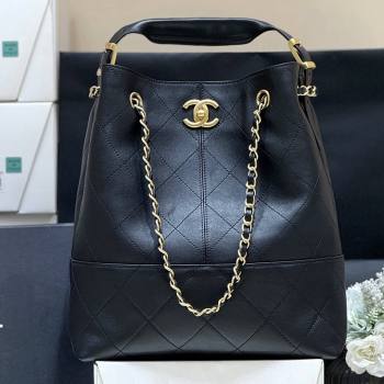 Chanel Calfskin Shopping Bag AS5636 Black 2025 Top Quality (SHUNY-25080408)