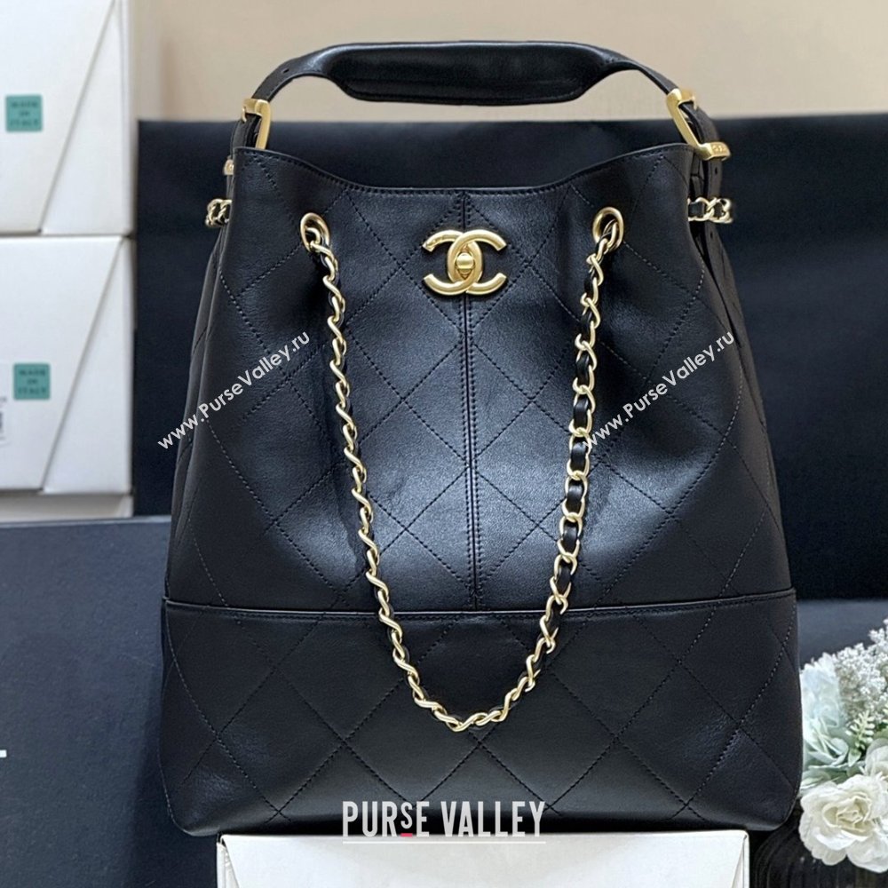 Chanel Calfskin Shopping Bag AS5636 Black 2025 Top Quality (SHUNY-25080408)