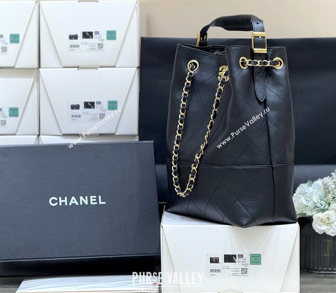 Chanel Calfskin Shopping Bag AS5636 Black 2025 Top Quality (SHUNY-25080408)