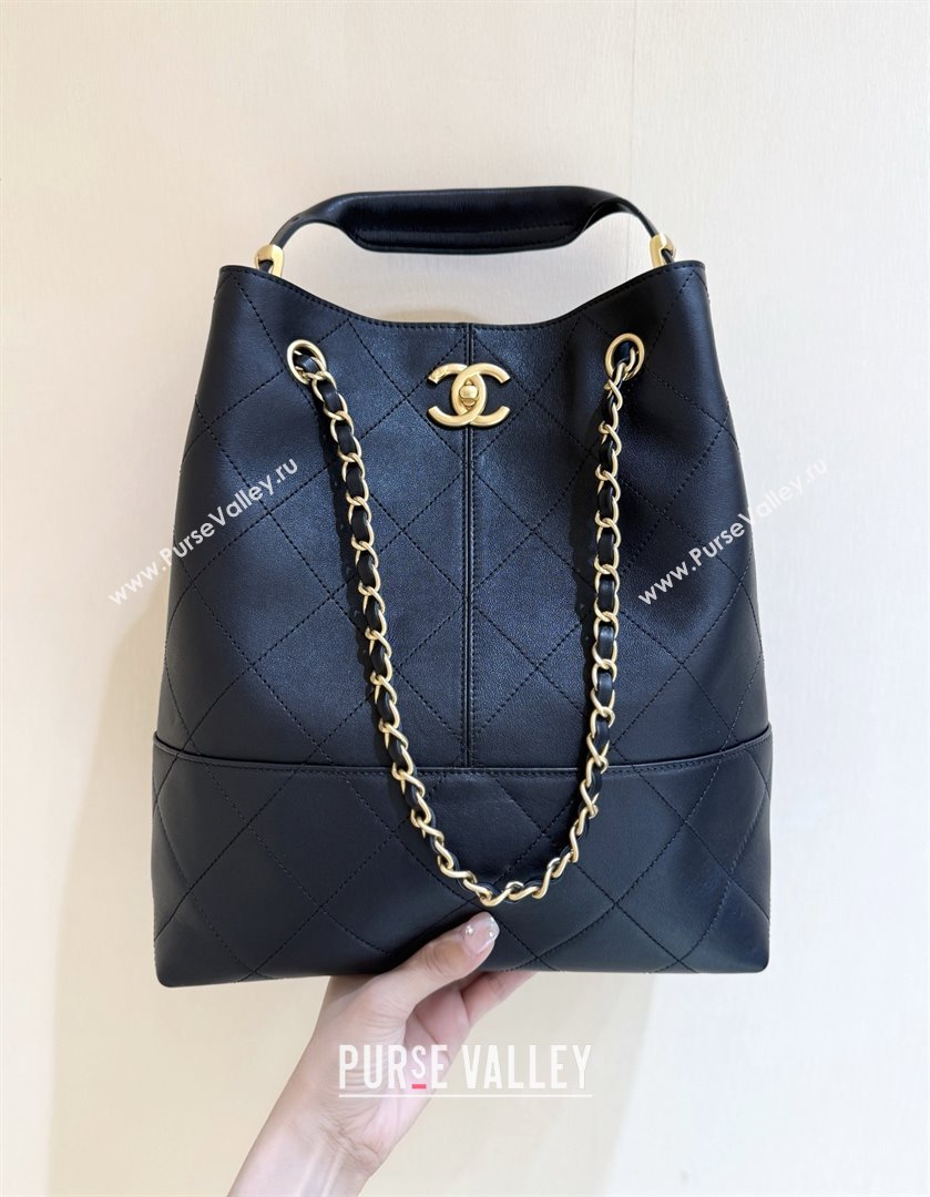 Chanel Calfskin Shopping Bag AS5636 Black 2025 Top Quality (SHUNY-25080408)