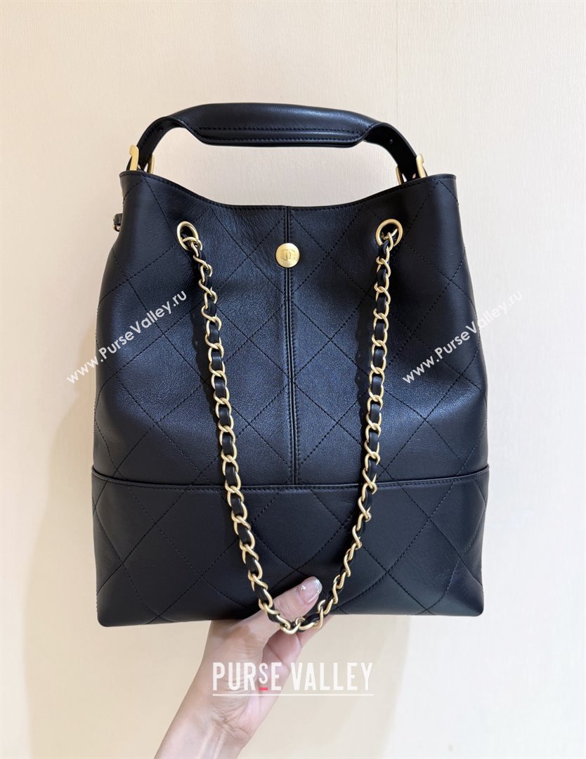 Chanel Calfskin Shopping Bag AS5636 Black 2025 Top Quality (SHUNY-25080408)