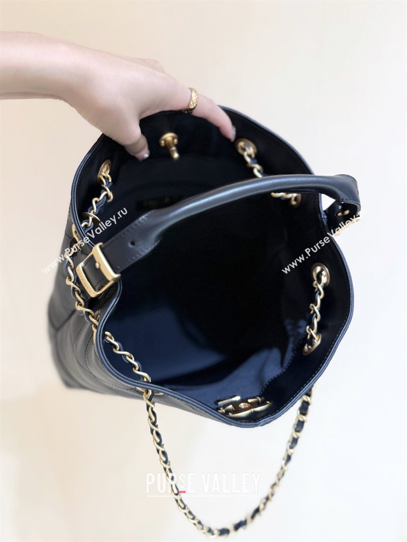 Chanel Calfskin Shopping Bag AS5636 Black 2025 Top Quality (SHUNY-25080408)