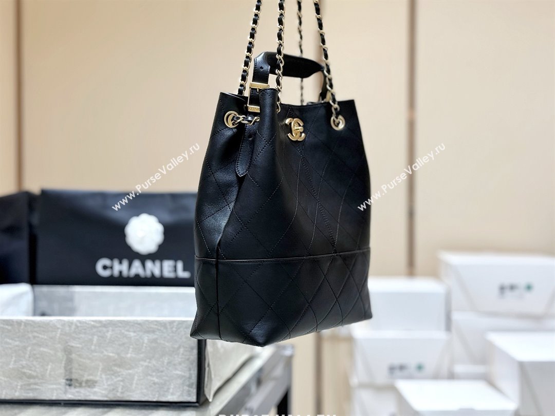 Chanel Calfskin Shopping Bag AS5636 Black 2025 Top Quality (SHUNY-25080408)