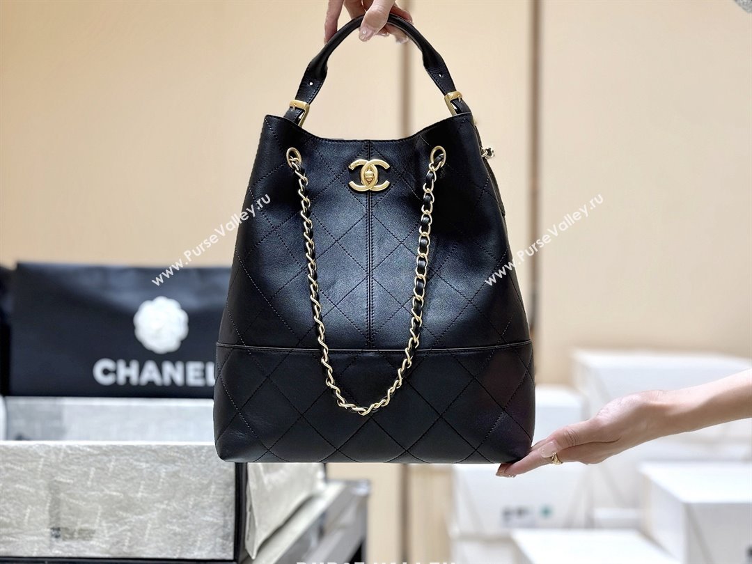 Chanel Calfskin Shopping Bag AS5636 Black 2025 Top Quality (SHUNY-25080408)