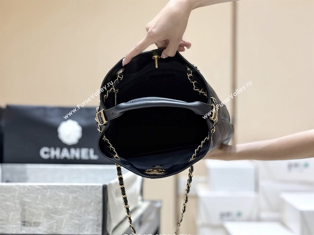 Chanel Calfskin Shopping Bag AS5636 Black 2025 Top Quality (SHUNY-25080408)